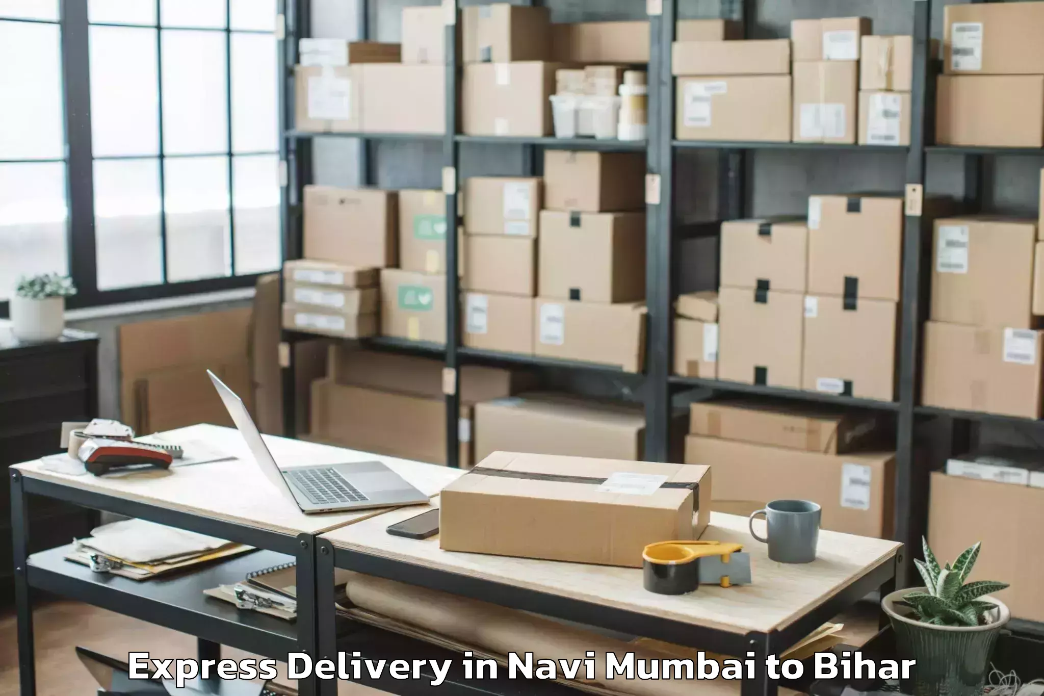 Professional Navi Mumbai to Laukaha Express Delivery